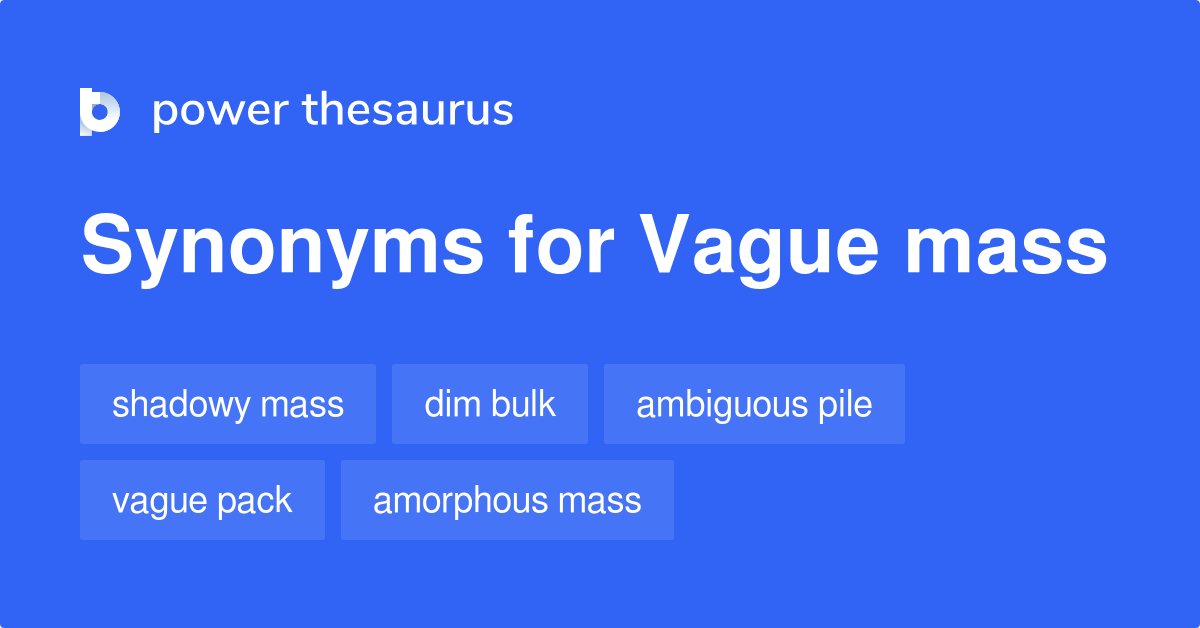 synonym for vague