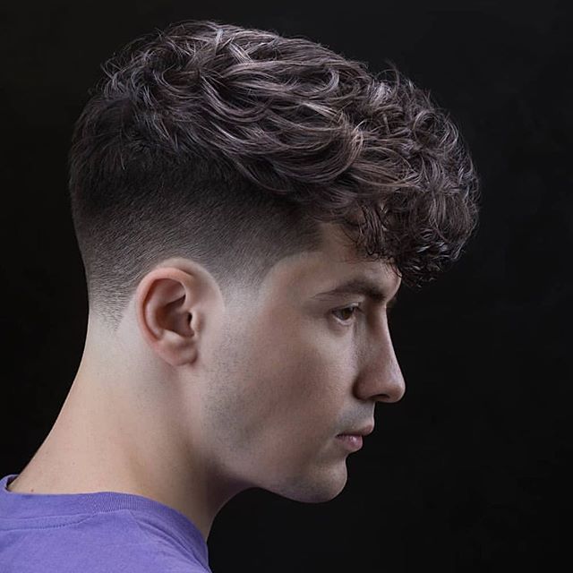 low taper fade with fringe on the top