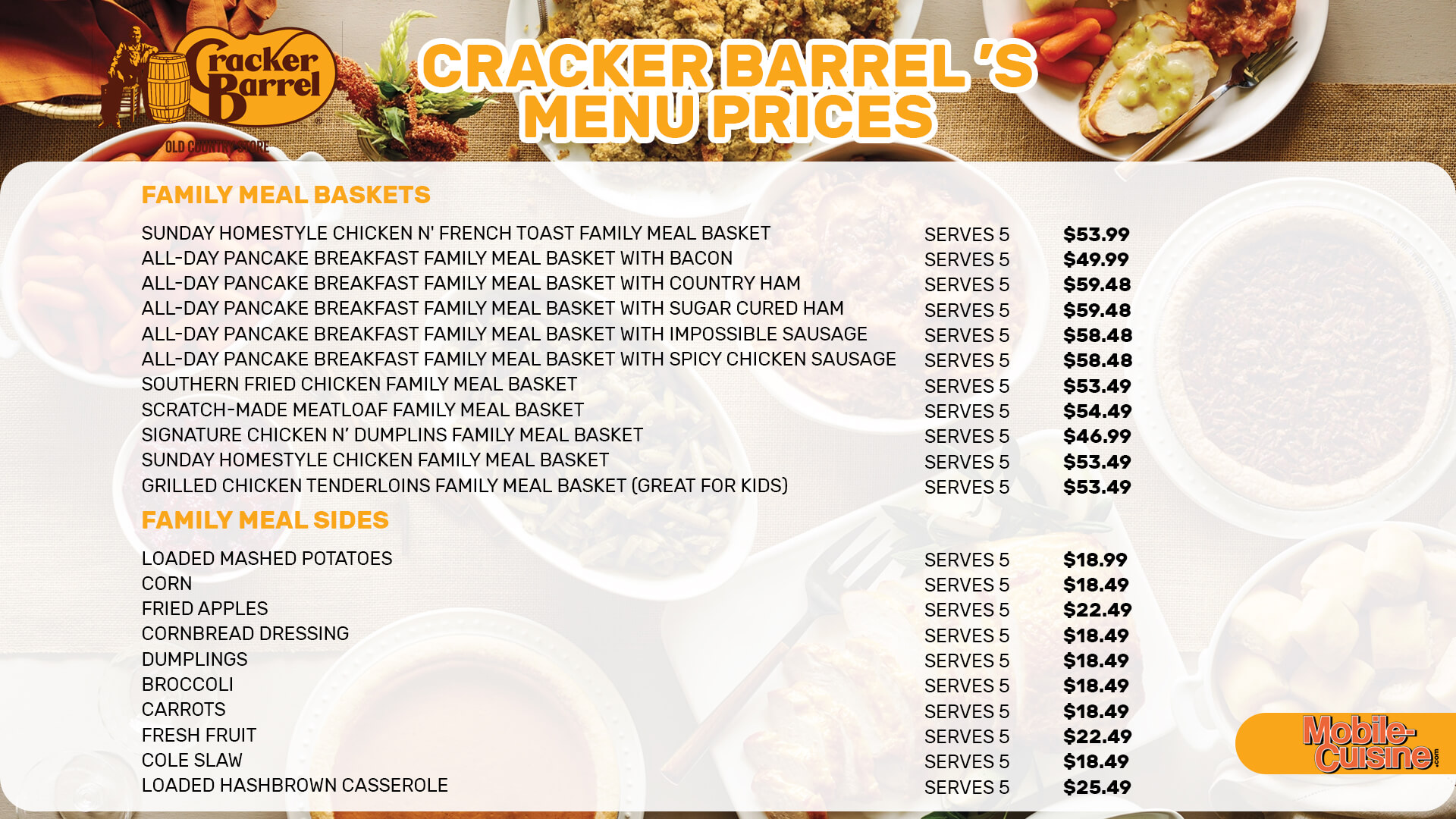 cracker barrel old country store port charlotte menu