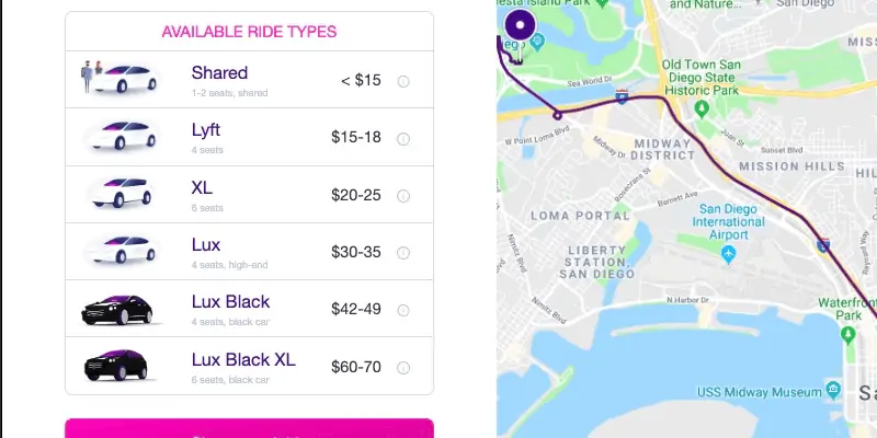 lyft rate calculator