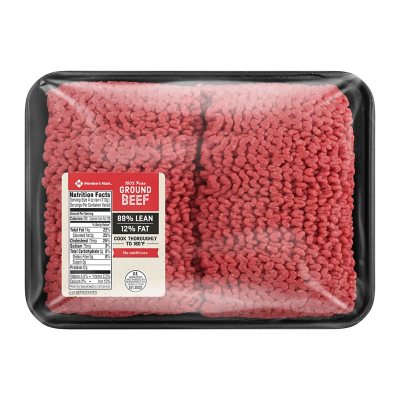 sams hamburger meat prices