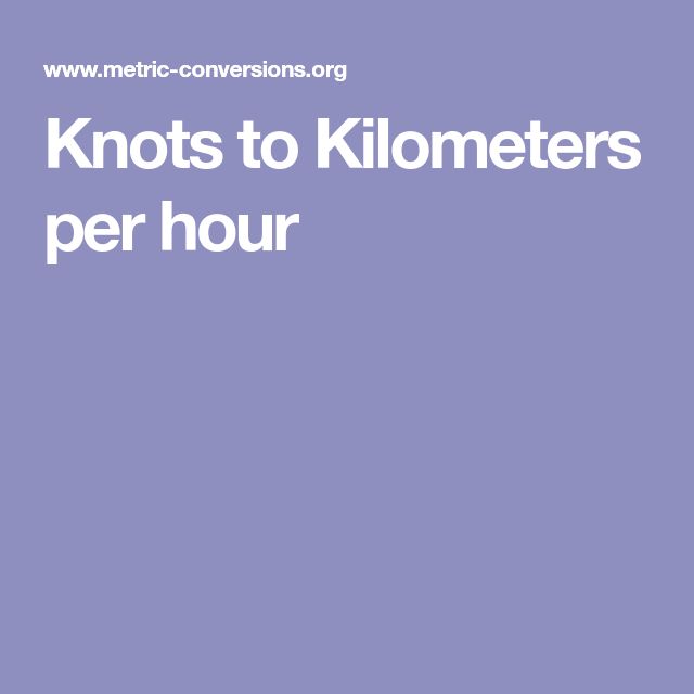 knots into kph