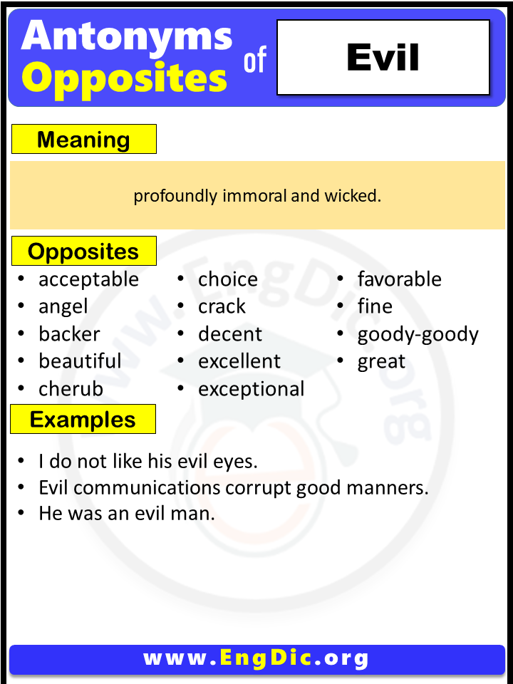 evil antonyms in english