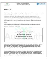 edutest practice tests pdf