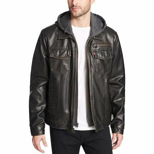 levis faux leather jacket mens