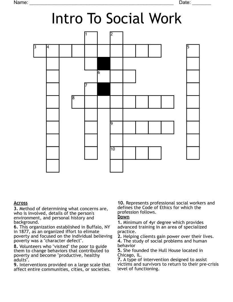 group of organized workers crossword