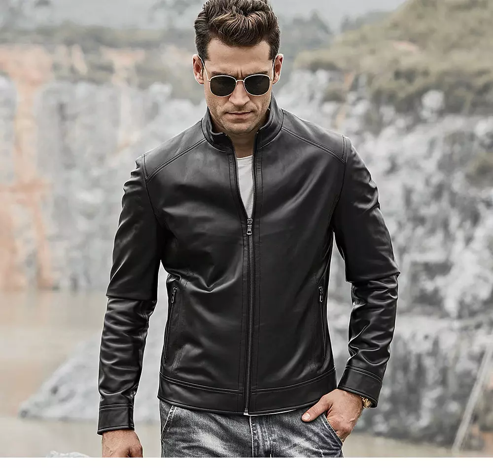 lambskin leather jacket