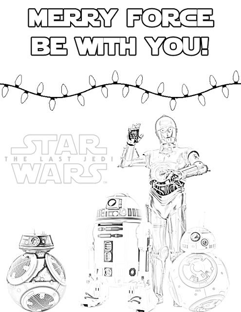 star wars christmas coloring pages