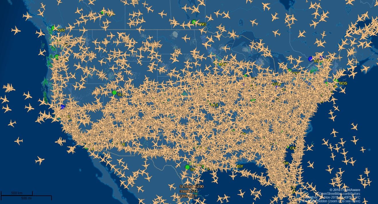 live flight tracker map