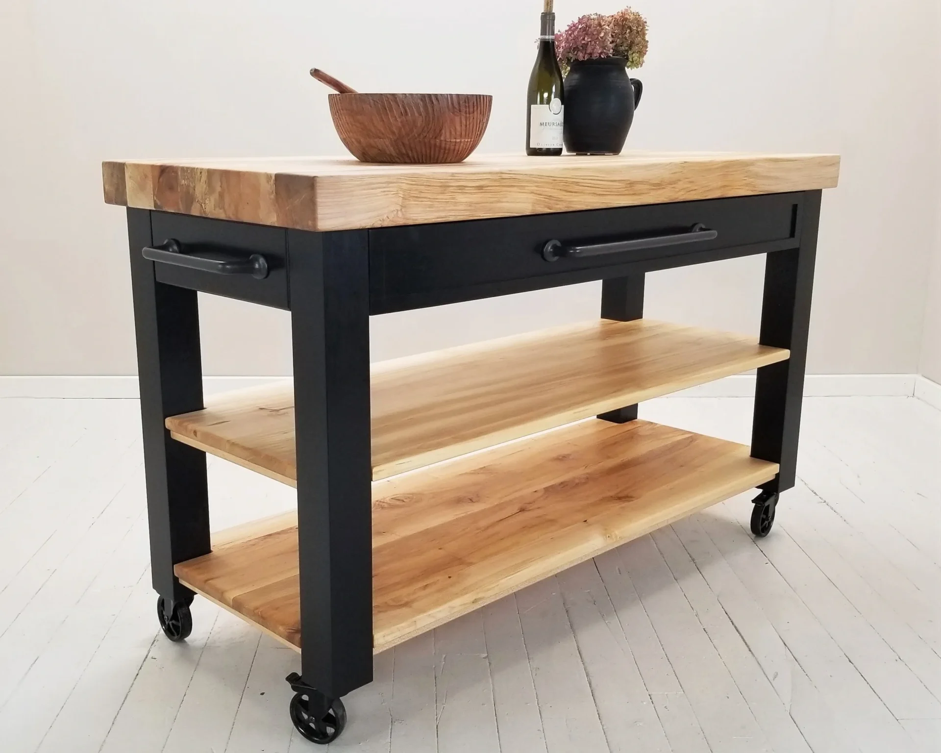 butchers block on casters