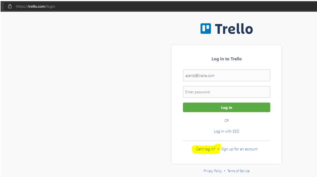 trello log in