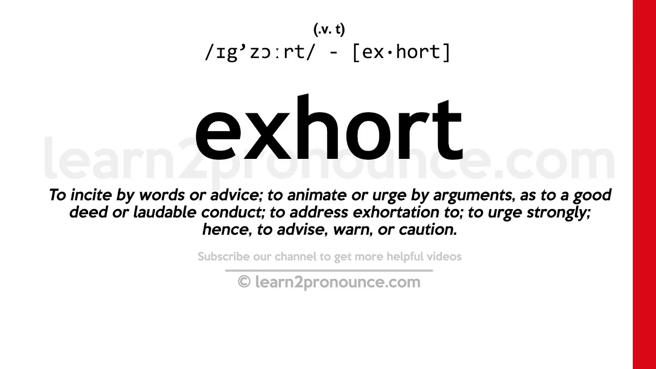 exhort pronunciation