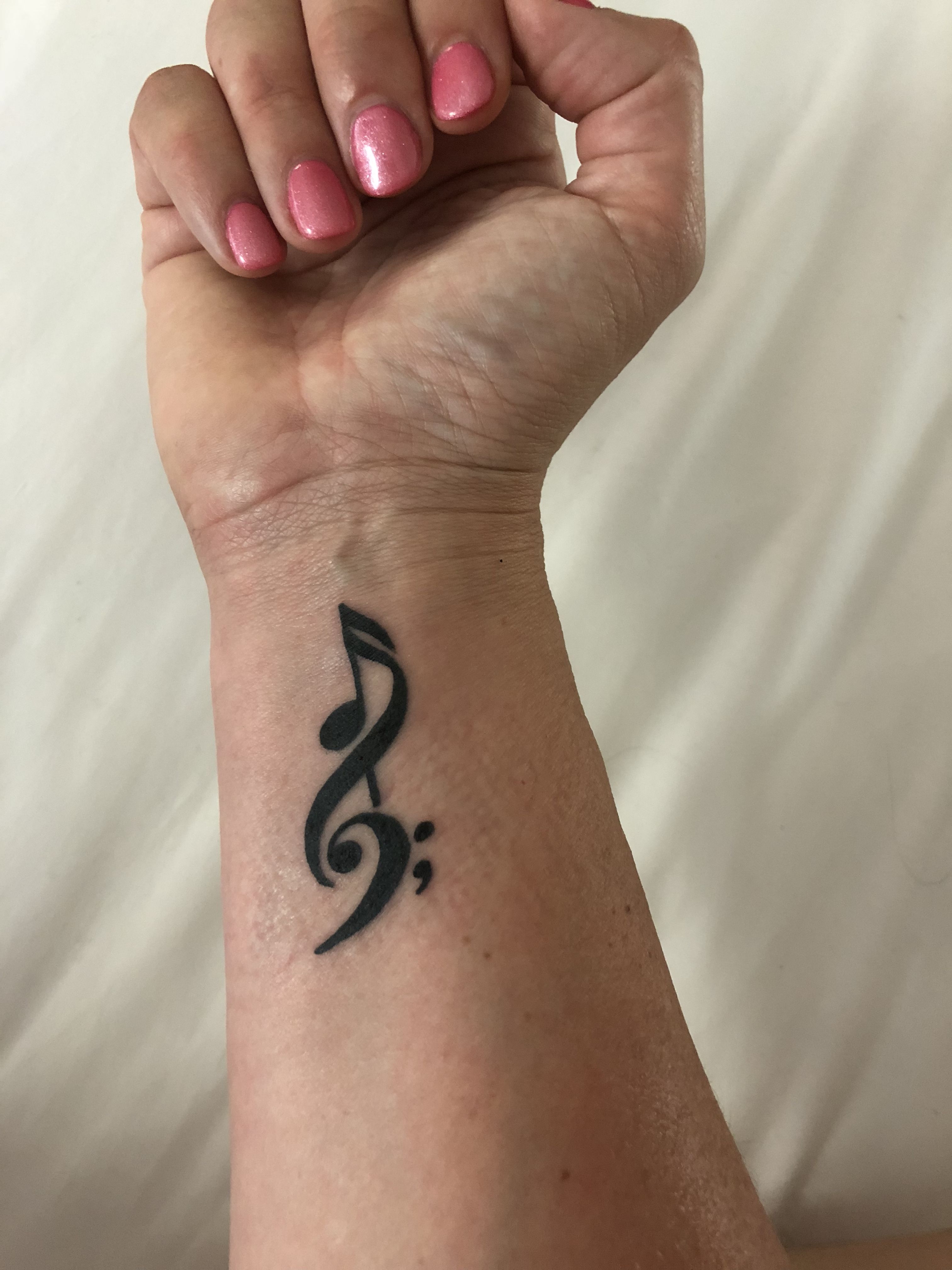 semicolon music tattoo