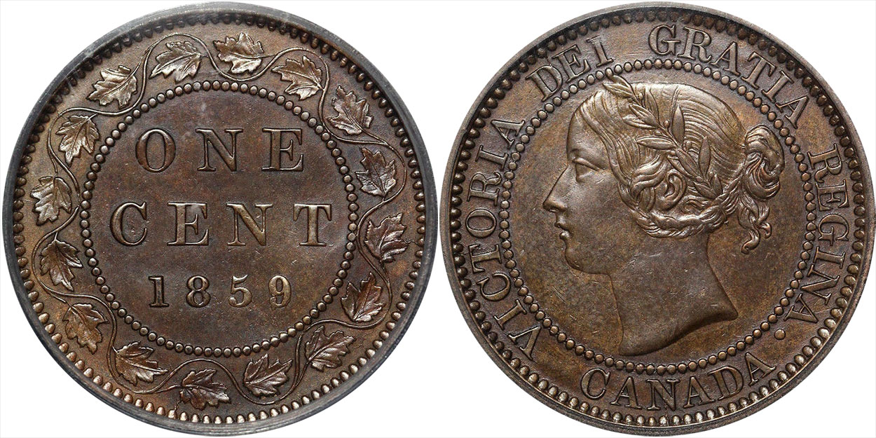 1859 canada 1 cent