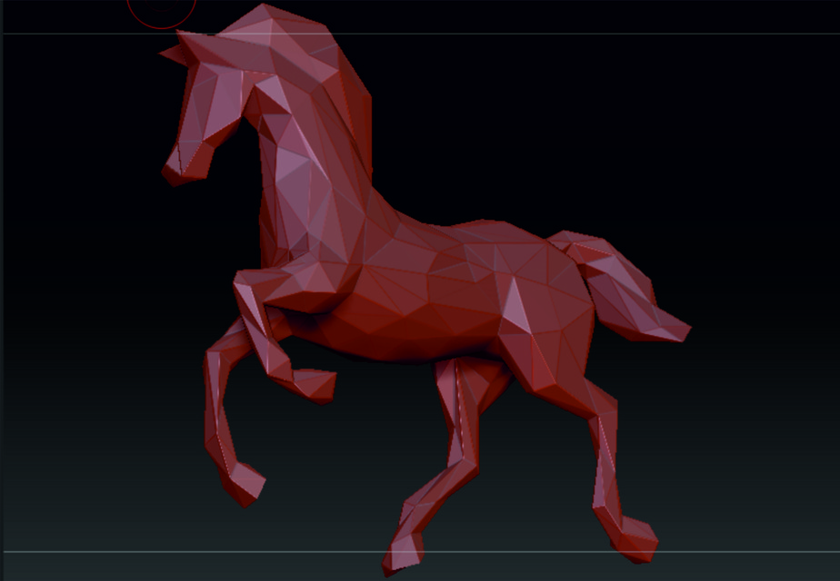 low poly horse model free