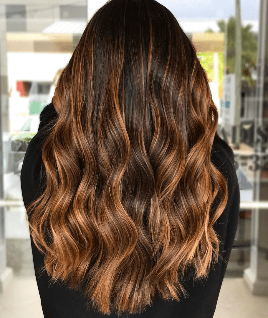 brown on brown balayage