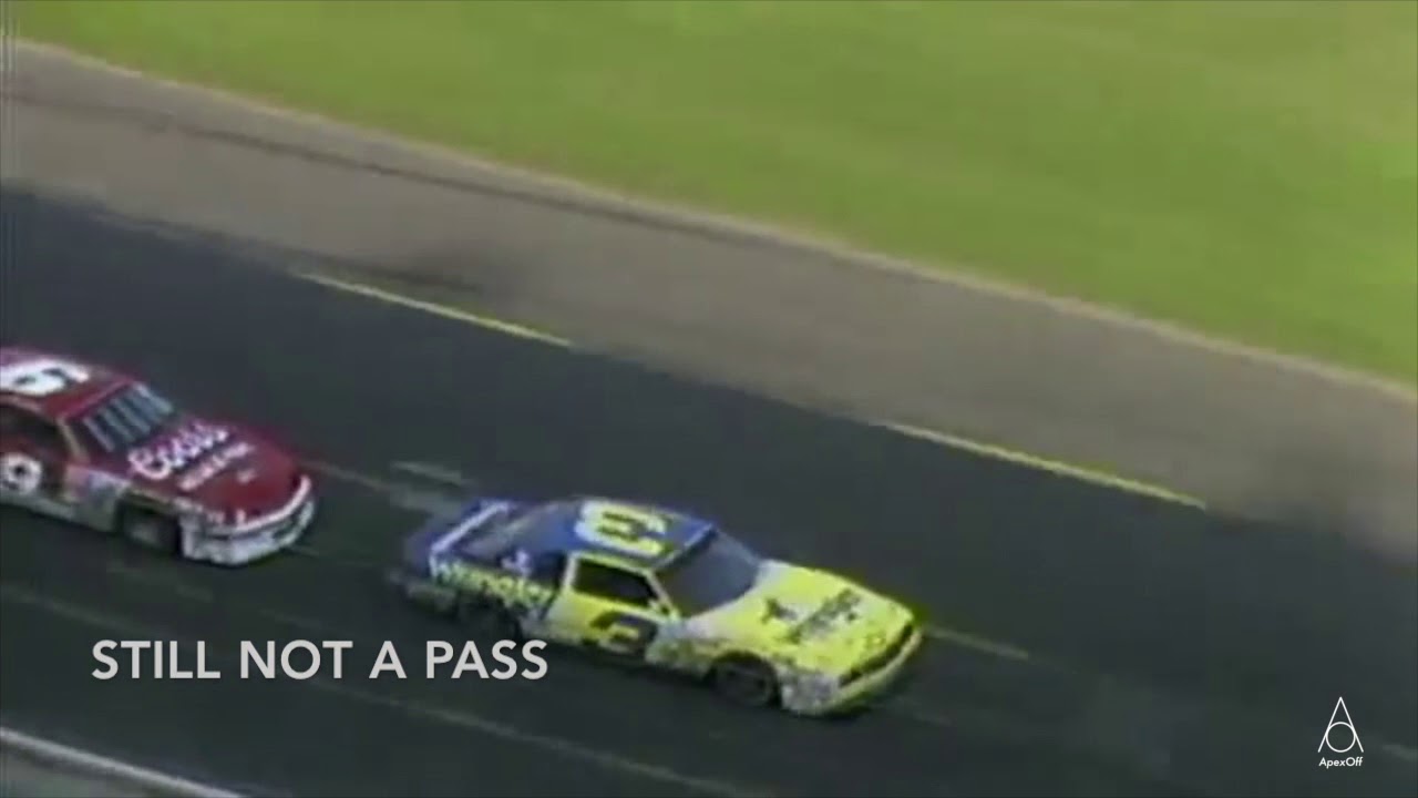 dale earnhardt pass in the grass youtube