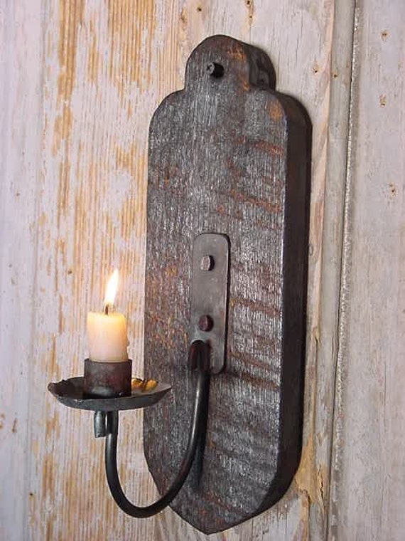 wall sconce with candle holder