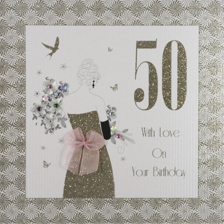 handmade 50th birthday cards for her