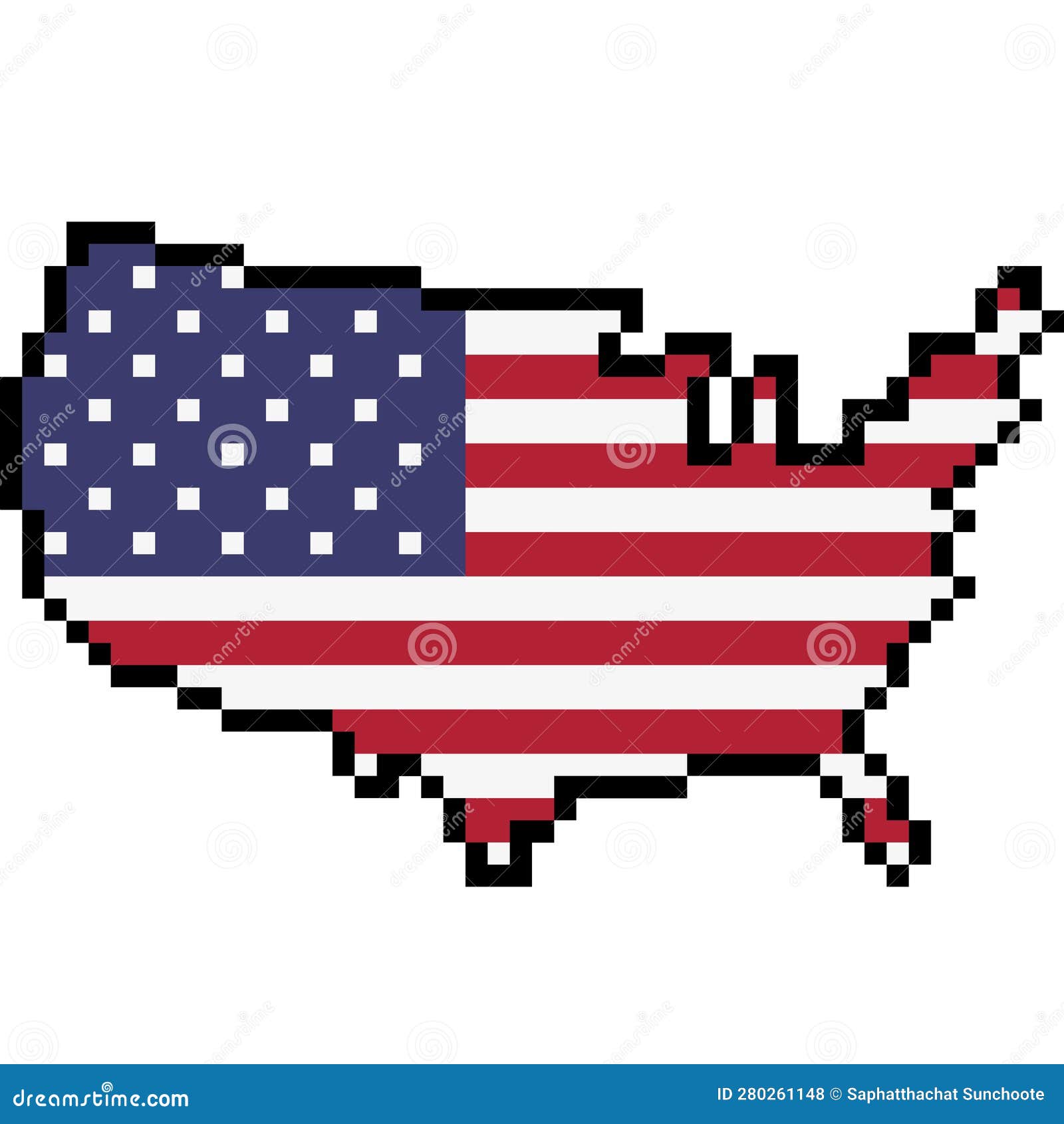 america pixel art