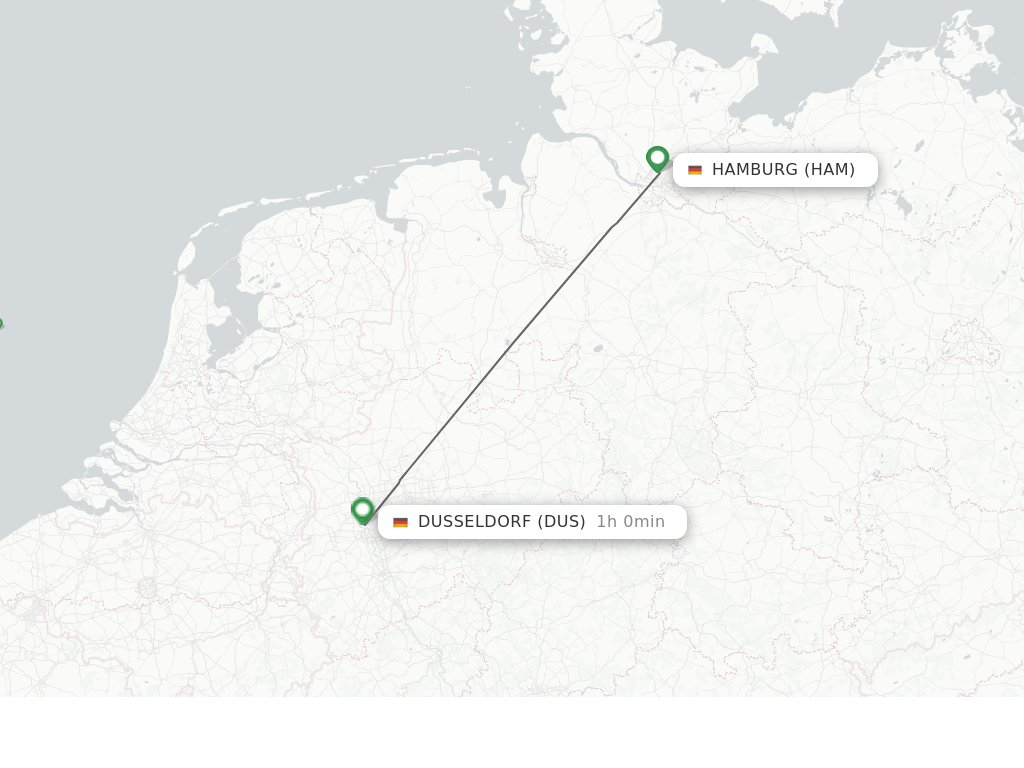 hamburg düsseldorf kac km