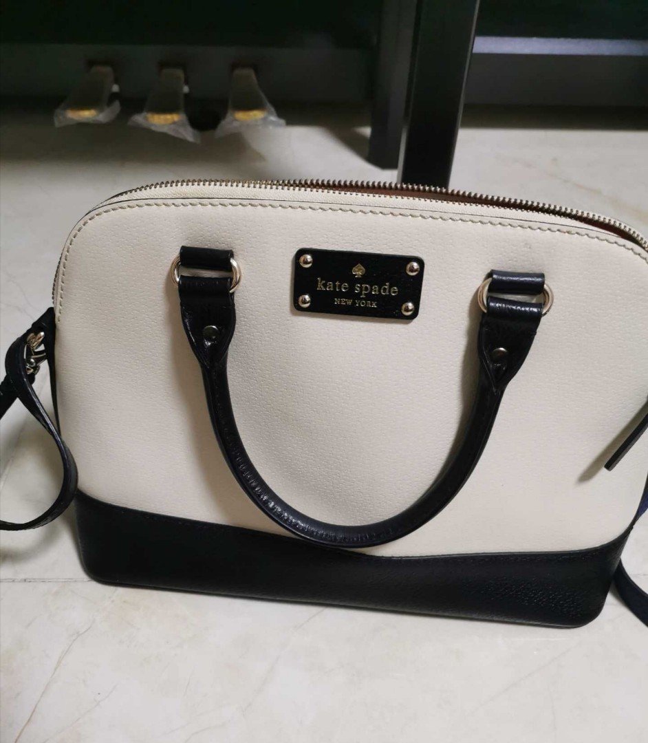 kate spade black white bag