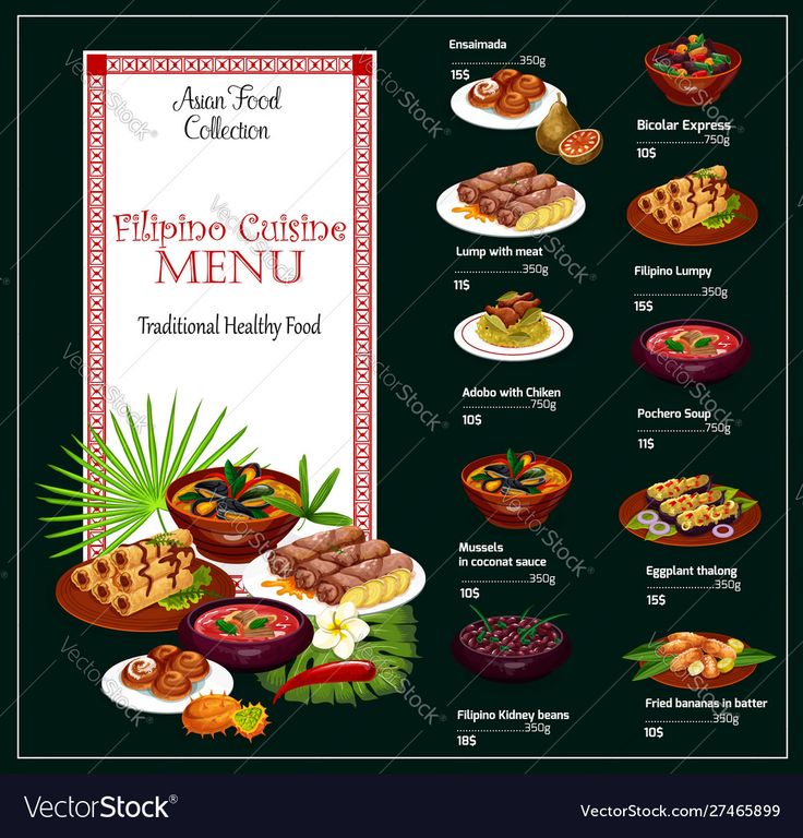 a la carte menu example in philippines