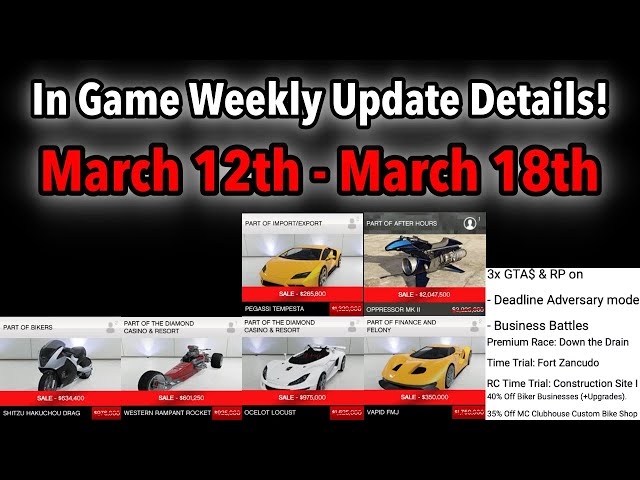 gta 5 weekly updates