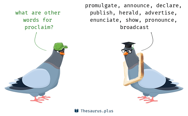 proclaim thesaurus