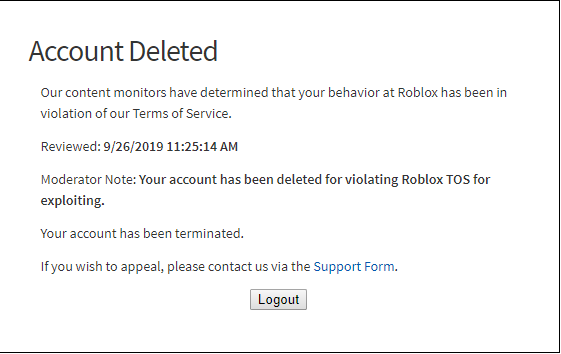 roblox delete account