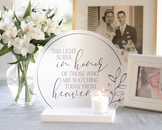 wedding memorial sign with pictures