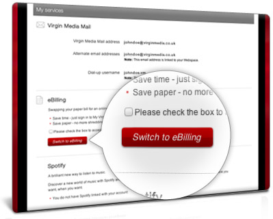 view my virgin media bill online