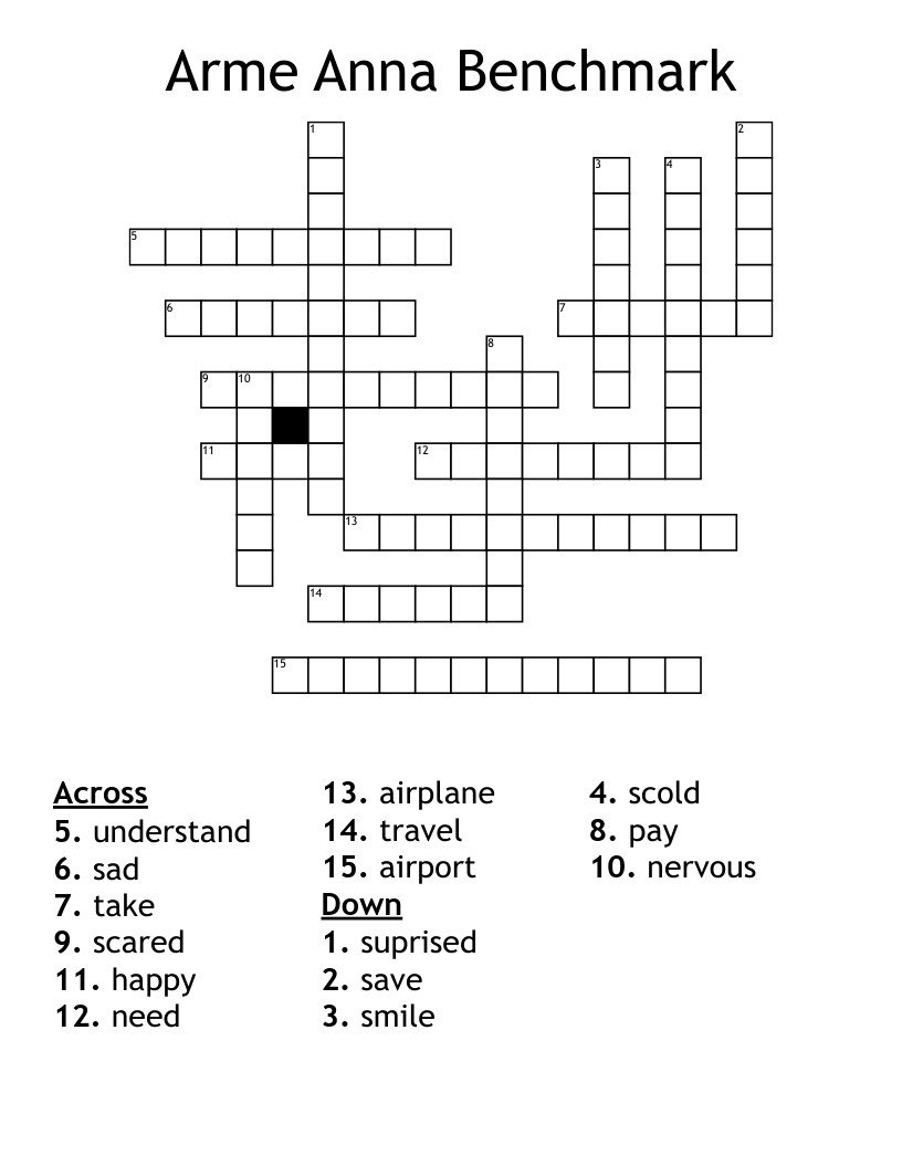 benchmark crossword