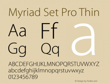 myriad set font download