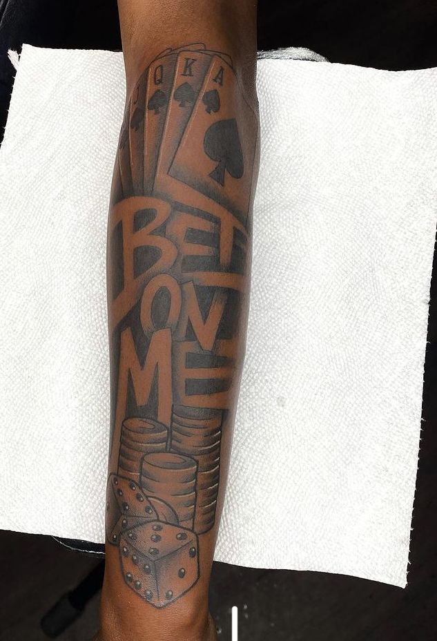 black people forearm tattoos