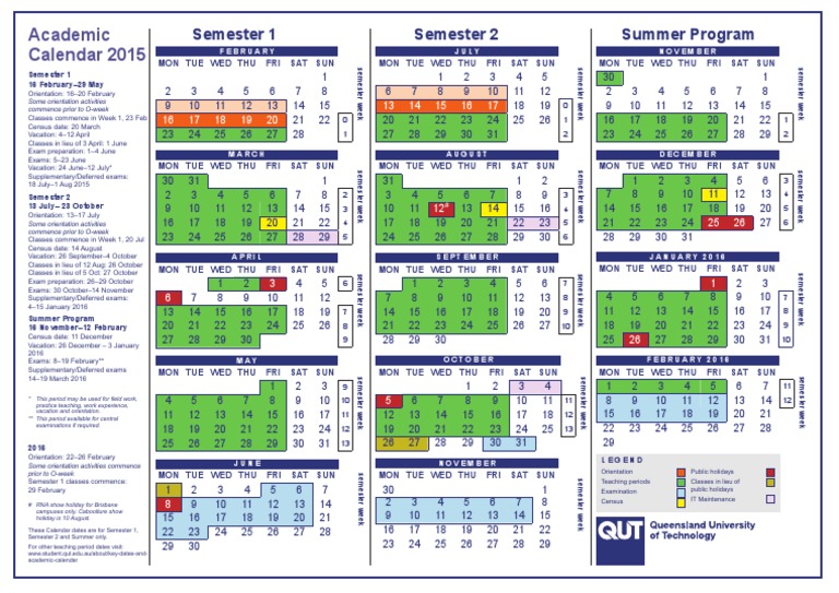 qut calendar 2023