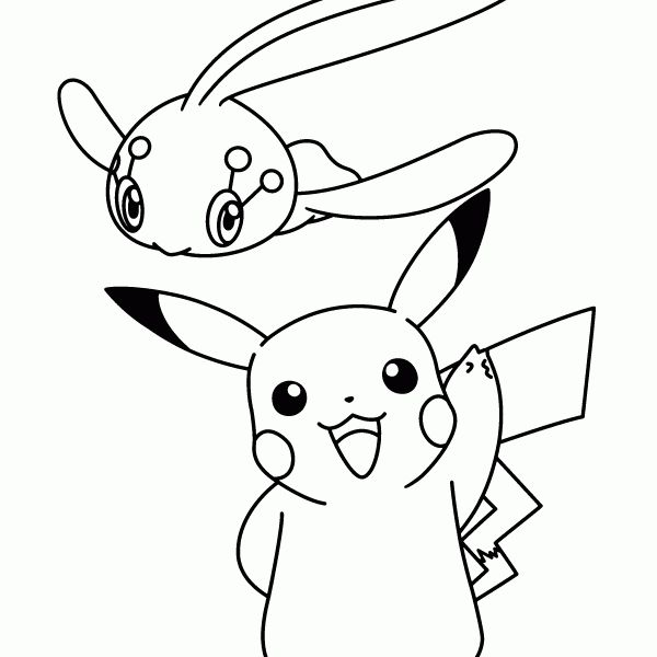 pikachu para colorear