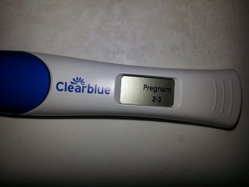 clearblue 2 3 weeks meaning