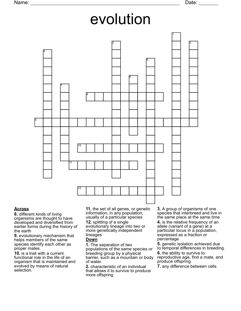 crossword clue lineage