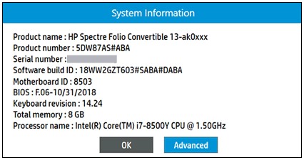 hp support serial number