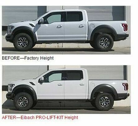 ford raptor leveling kit before and after