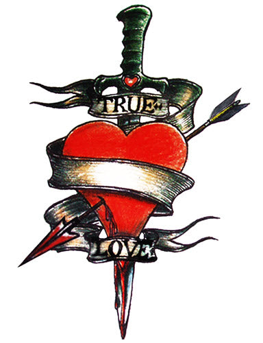 heart with a dagger tattoo