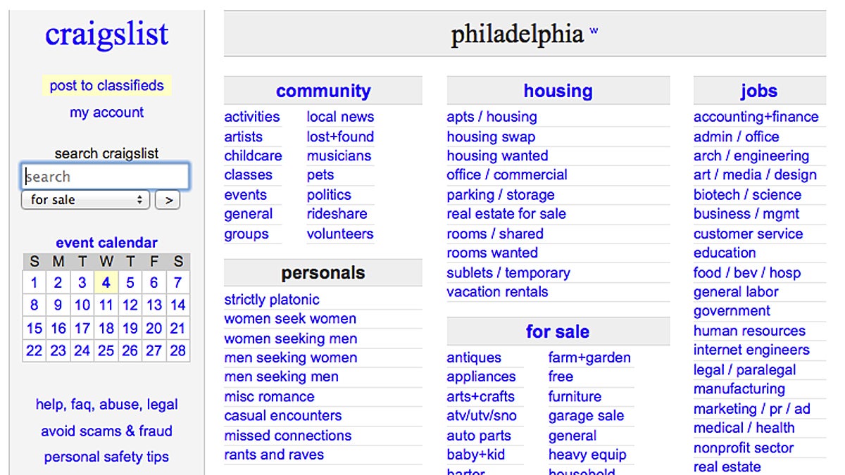 craigslist philadelphia