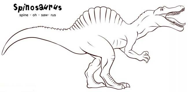 spinosaurus coloring pages
