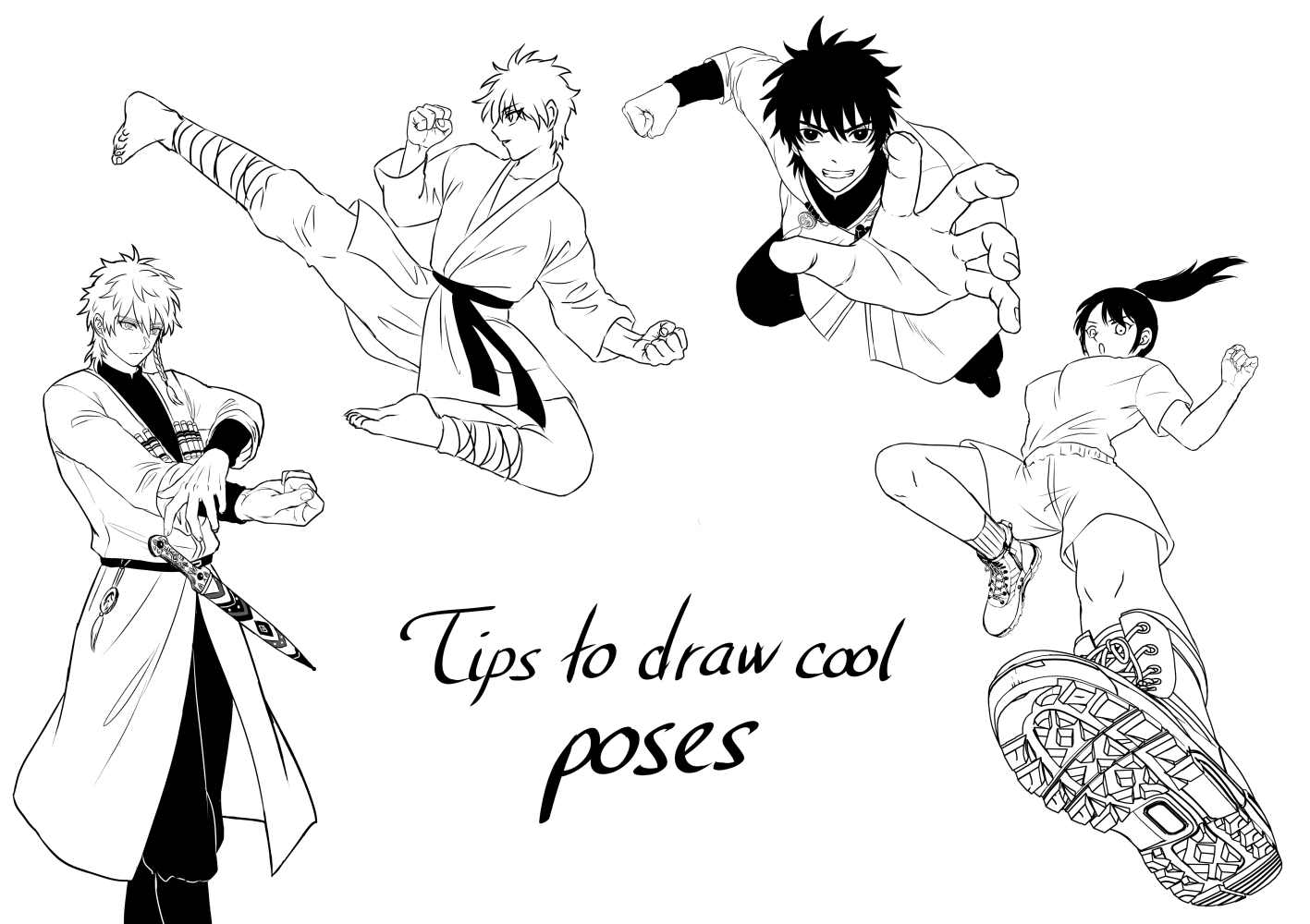 cool poses to draw