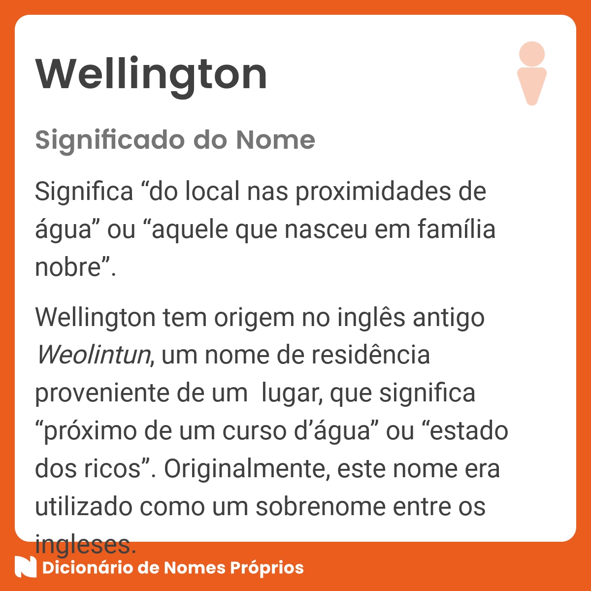 significado nome wellington