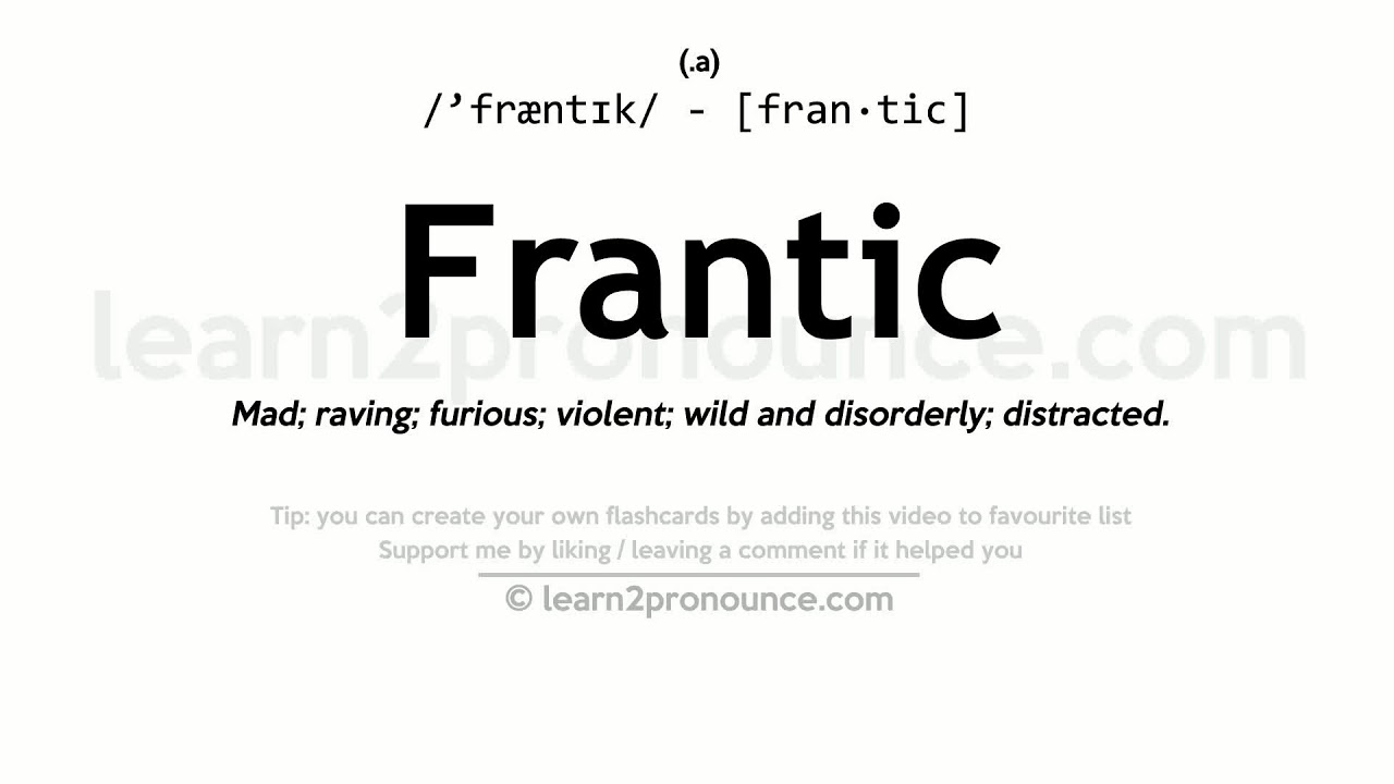 definition of frantic