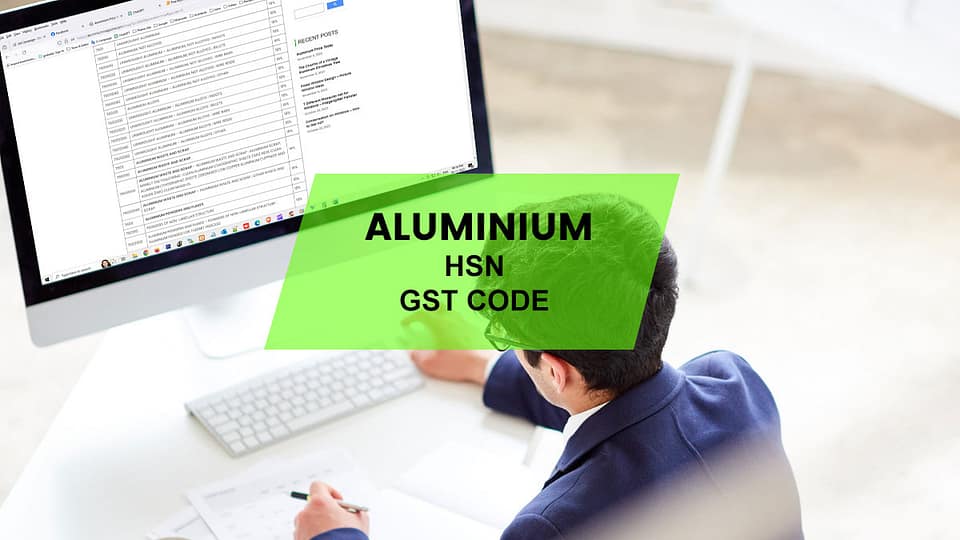 aluminium rod hsn code