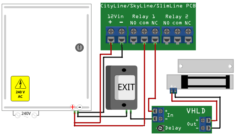 access control magnetic door lock wiring diagram