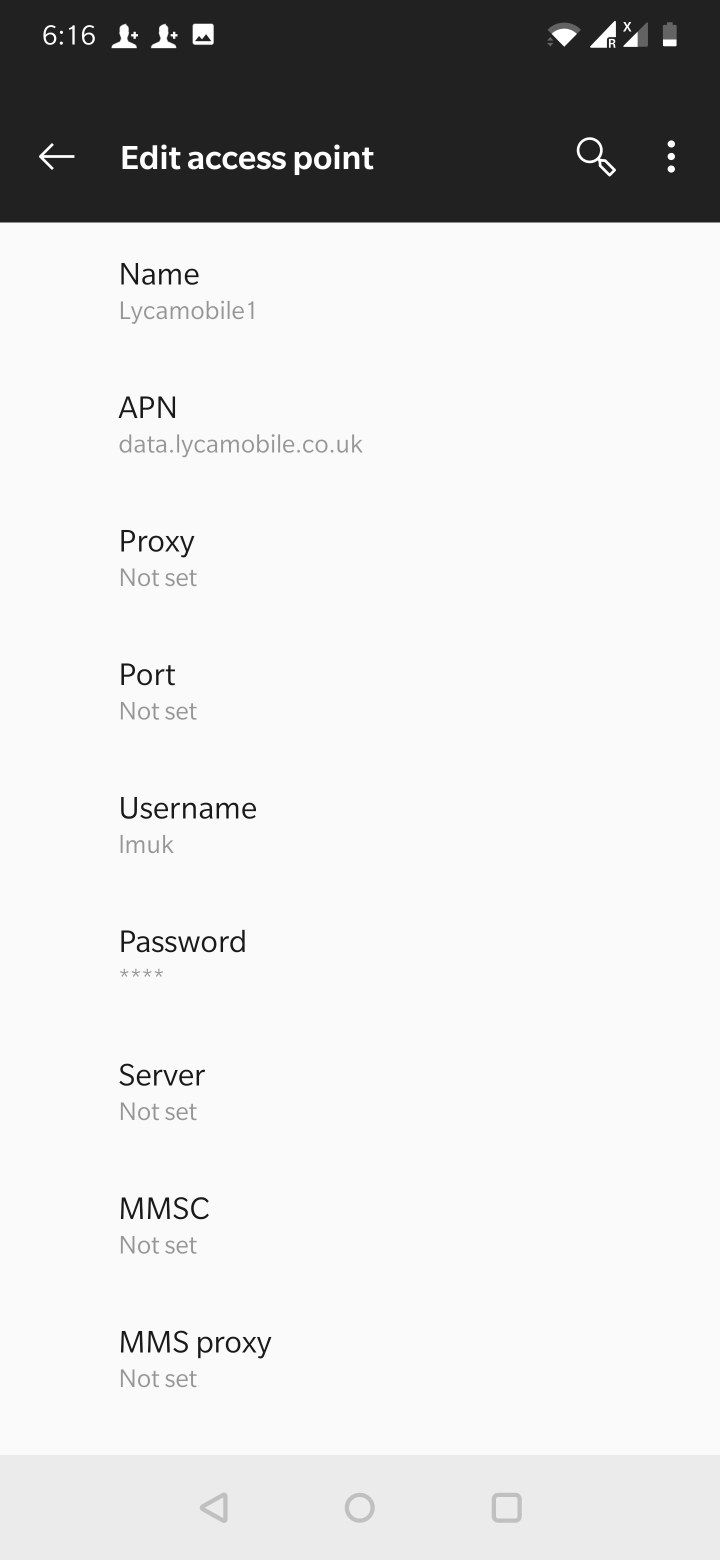 access point name for lycamobile